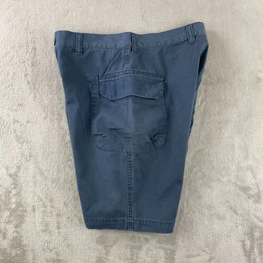 UNIS Field Cargo Shorts Men Medium‎ (32x9) Blue Chino Zip Fly Made in Korea